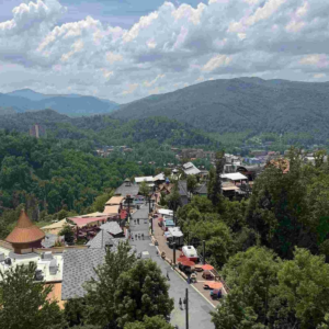 View of Gatlinburg and the Smoky Mountains from Anakeesta
